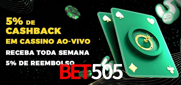 Promoções do cassino ao Vivo bet505